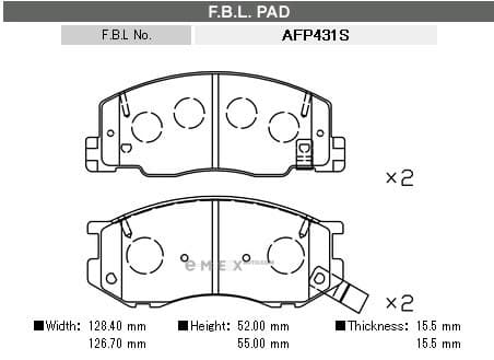 OEM BRAKE PAD AFP431S