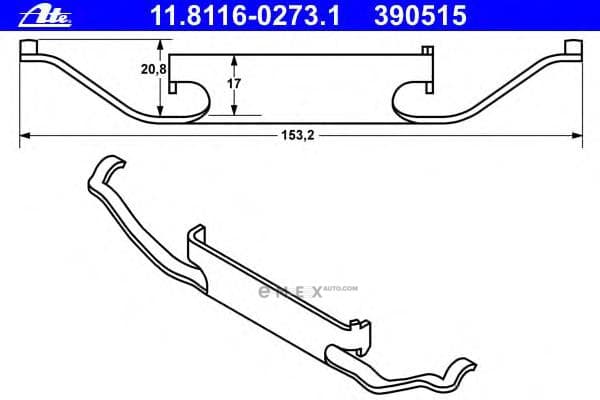 OEM SPRING SET, DISC BRAKE 11811602731