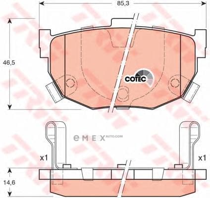 OEM PAD KIT, DISC BRAKE GDB3170