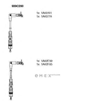 OEM WIRES FOR SPARK PLUGS 939C200