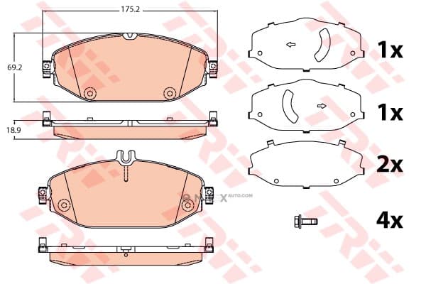 OEM PAD KIT, DISC BRAKE GDB2097