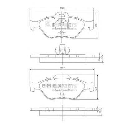 OEM NIPPARTS BRAKE PADS J3603065