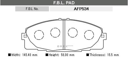 OEM PAD KIT, DISC BRAKE AFP534