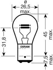 OEM BULB 24V 18/5W BAY15D 7244