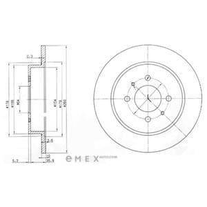 OEM BRAKE DISC (DOUBLE PACK) BG3102