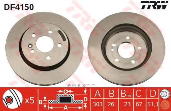 OEM BRAKE ROTOR DF4150