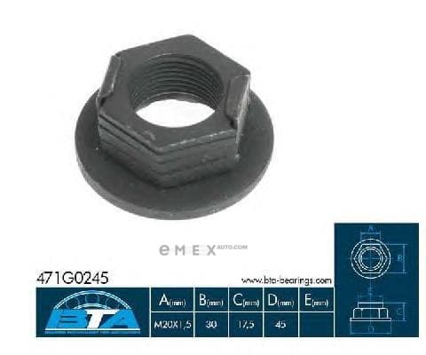 OEM NUT, METAL 471G0245BTA