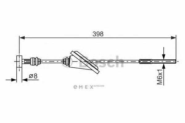 OEM CABLE ASSY, PARKING BRAKE 1987477985