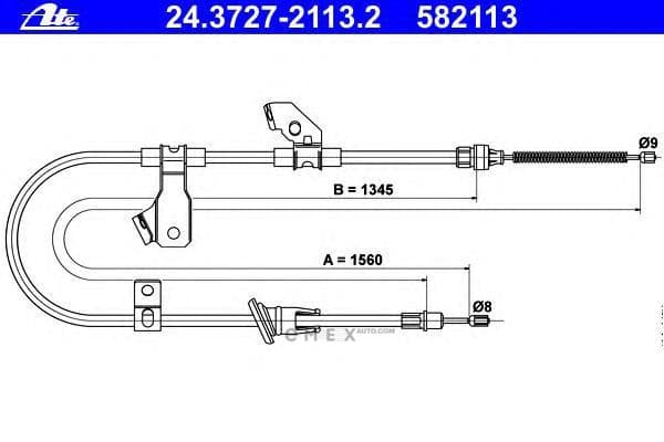 OEM CABLE ASSY, PARKING BRAKE 24372721132