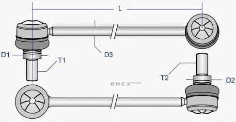 OEM STABILIZER LINK FRT DB W169,W245/L+R MELS2060