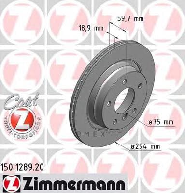 OEM BRAKE DISC REAR BMW E46/99->I 150128920