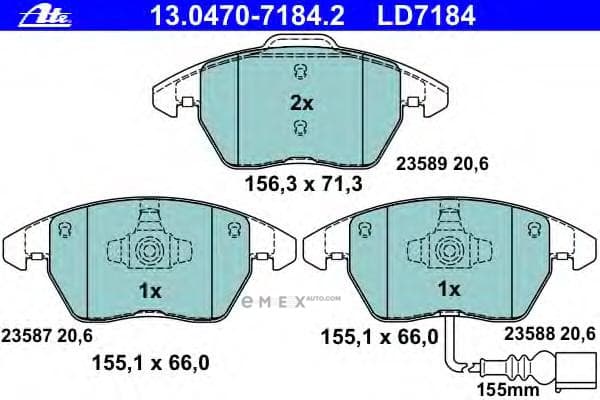 OEM PAD KIT, DISC BRAKE 13047071842