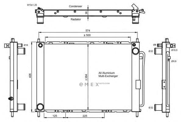 OEM RADIATOR ASSY, A/C 35886