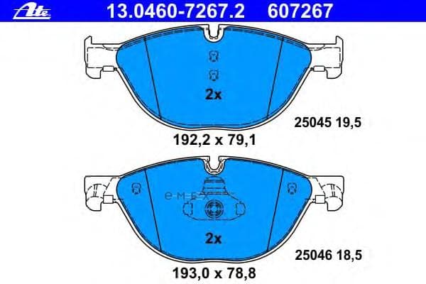 OEM BRAKE PAD SET FRT BMW F07,F01,F02/530,535,730,740, 13046072672