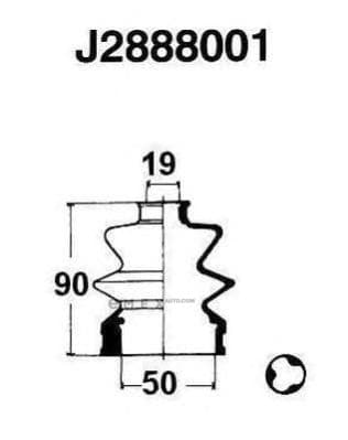 OEM DUST BOOT, SHOCK ABSORBER J2888001