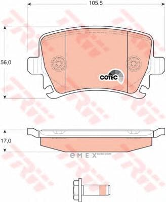 OEM PAD KIT, DISC BRAKE GDB1622