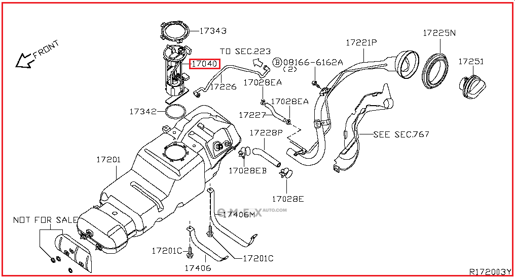 OEM FUEL PUMP ASSY 17040ZQ40B