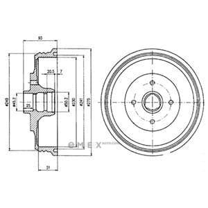 OEM BRAKE DRUM BF430