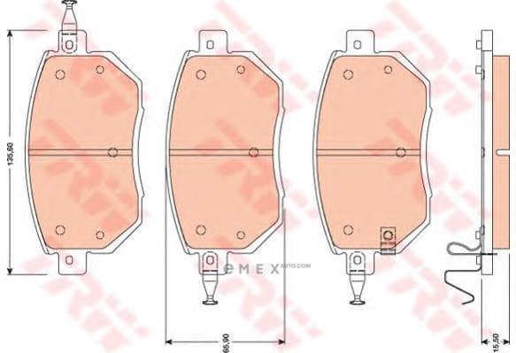 OEM PAD KIT, DISC BRAKE GDB3416