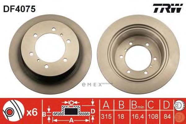 OEM BRAKE ROTOR DF4075