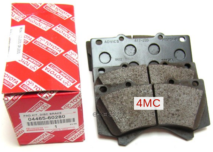 OEM PAD KIT, DISC BRAKE L/FITTING PARTS, FR 0446560280