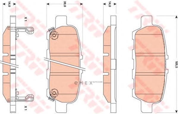 OEM PAD KIT, DISC BRAKE GDB3508