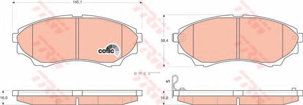 OEM PAD KIT, DISC BRAKE GDB3403