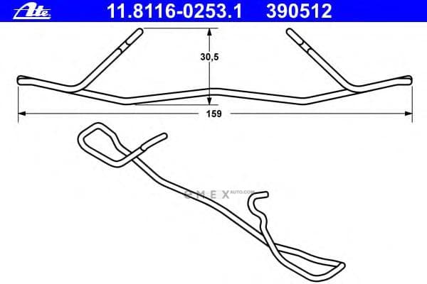 OEM SPRING SET, DISC BRAKE 11811602531