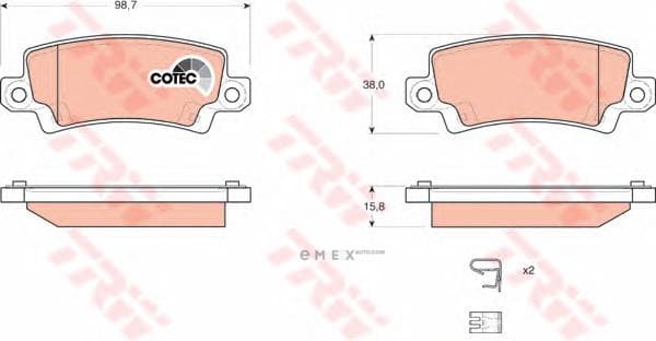 OEM PAD KIT, DISC BRAKE GDB3289