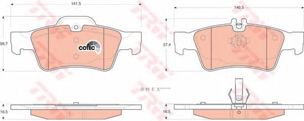 OEM PAD KIT, DISC BRAKE GDB1546