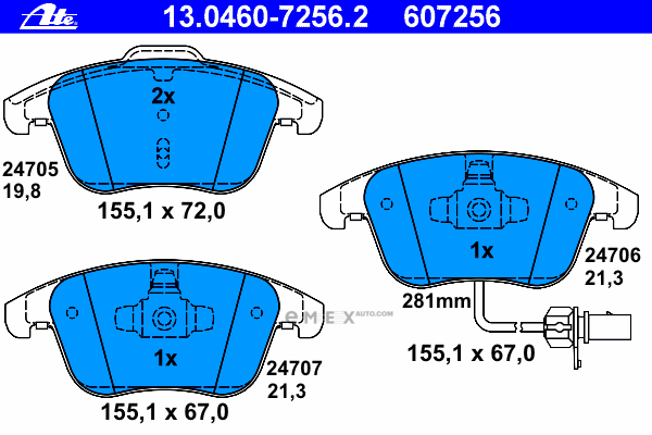 OEM PAD KIT, DISC BRAKE 13046072562