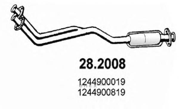 OEM EXHAUST PIPE, MUFFLER 282008