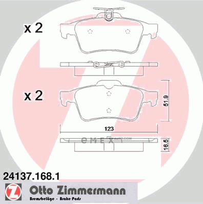 OEM PAD KIT, DISC BRAKE 241371681