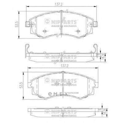 OEM NIPPARTS BRAKE PADS J3600401