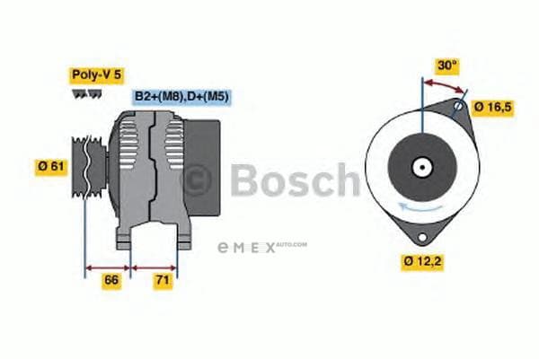 OEM DREHSTROMLICHTMASCHINE I.A. 0986042000