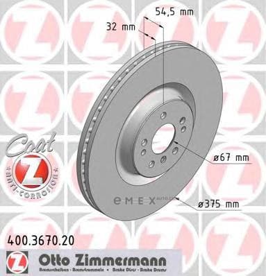 OEM BRAKE DISC FRT VENT DB W164,GL450,GL500 400367020