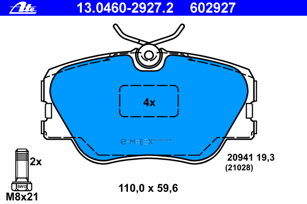 OEM BRAKE PAD SET FRT DB W124 13046029272