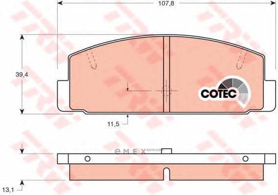 OEM PAD KIT, DISC BRAKE GDB3088