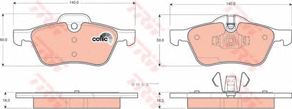 OEM PAD KIT, DISC BRAKE GDB1476