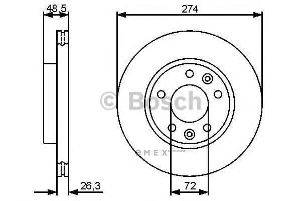 OEM BREMSSCHEIBE KIA CARNIVAL 0986479444