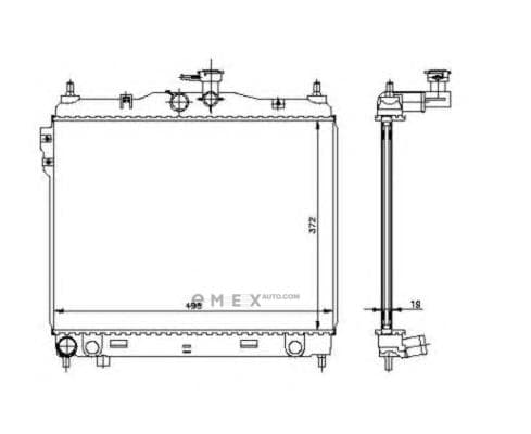 OEM RADIATOR ASSY, A/C 53361