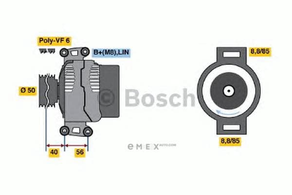 OEM DREHSTROMLICHTMASCHINE I.A. 0986047840