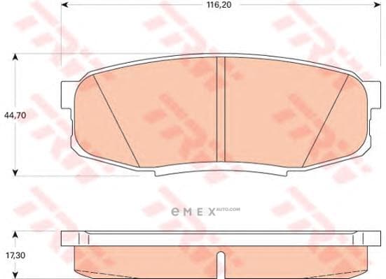 OEM PAD KIT, DISC BRAKE GDB3491