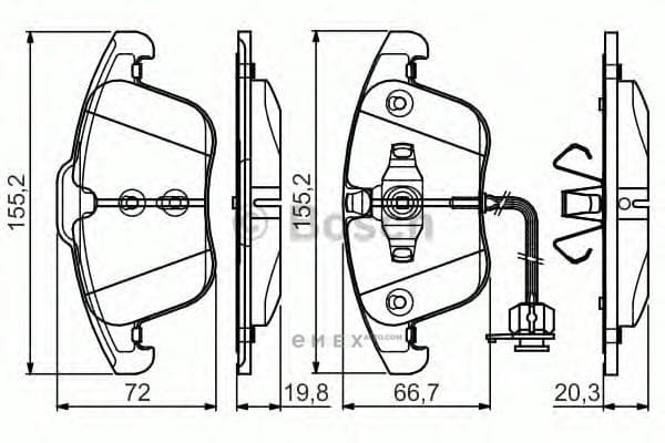 OEM PAD KIT, DISC BRAKE 0986495129