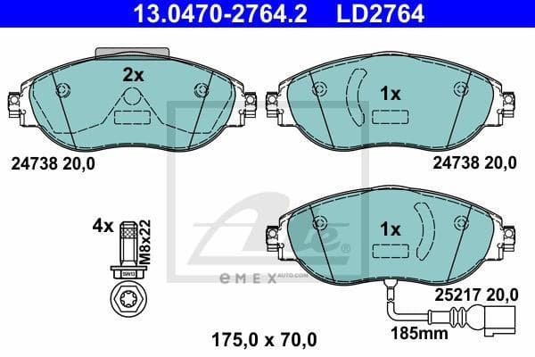 OEM PAD KIT, DISC BRAKE 13047027642