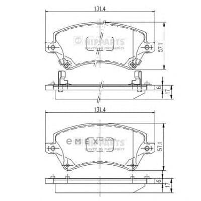 OEM PAD KIT, DISC BRAKE J3602101