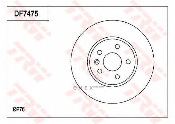 OEM BRAKE ROTOR DF7475