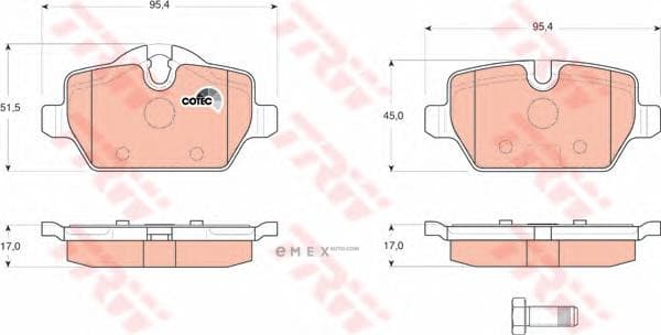 OEM PAD KIT, DISC BRAKE GDB1612