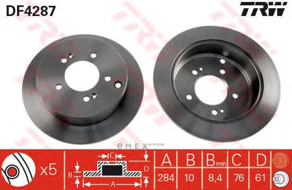 OEM BRAKE ROTOR DF4287