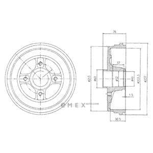 OEM BRAKE DRUM BF496